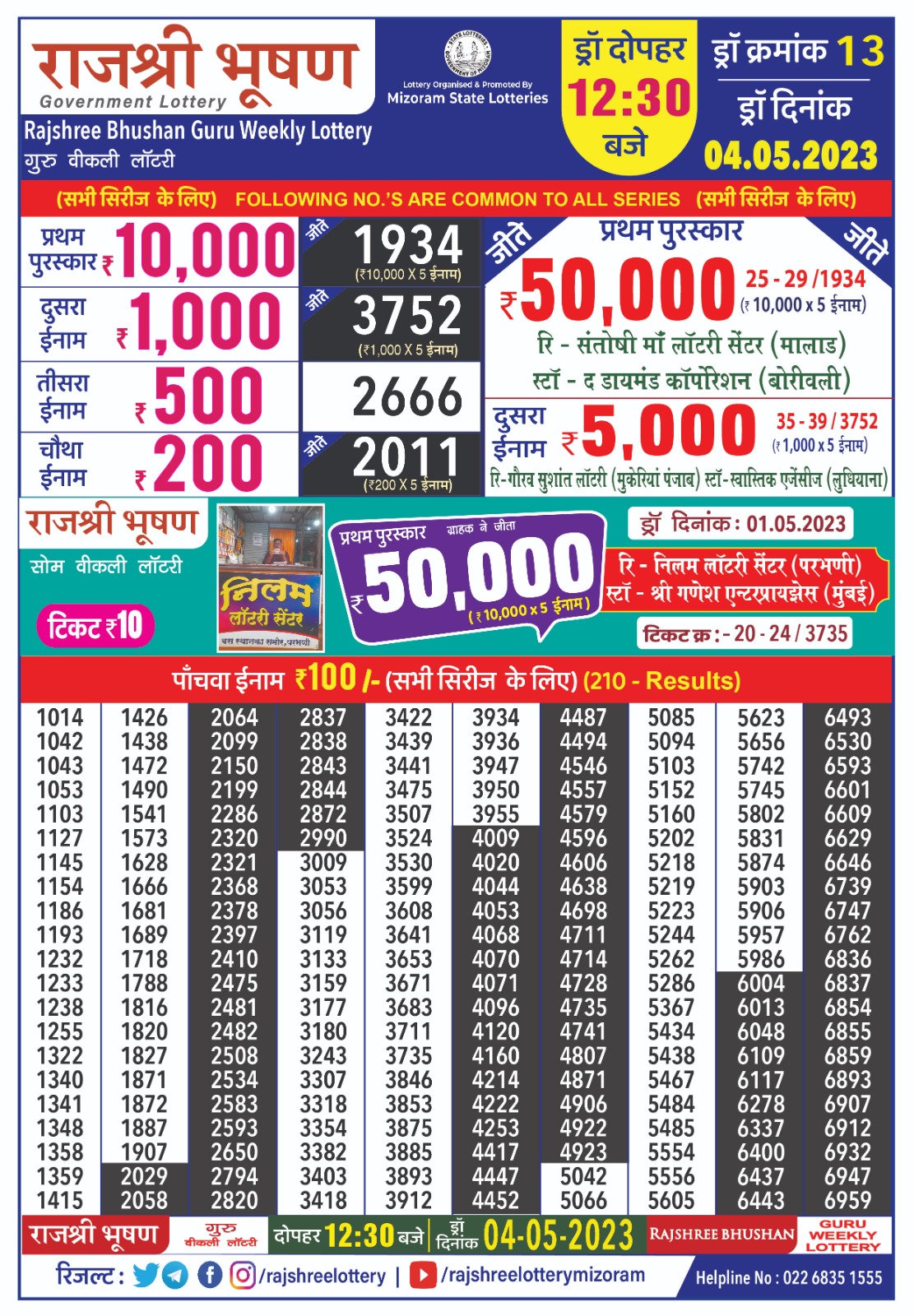 Lottery Result Today May 4, 2023