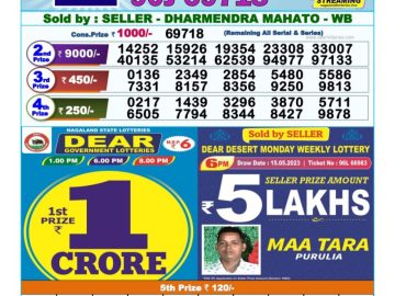 Lottery Result Today May 16, 2023