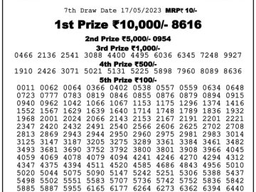 Lottery Result Today May 17, 2023