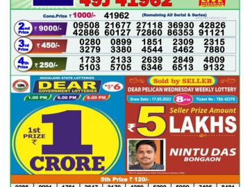 Lottery Result Today May 18, 2023