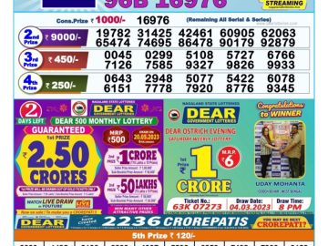 Lottery Result Today May 18, 2023