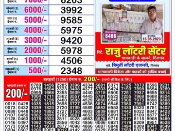 Lottery Result Today May 18, 2023