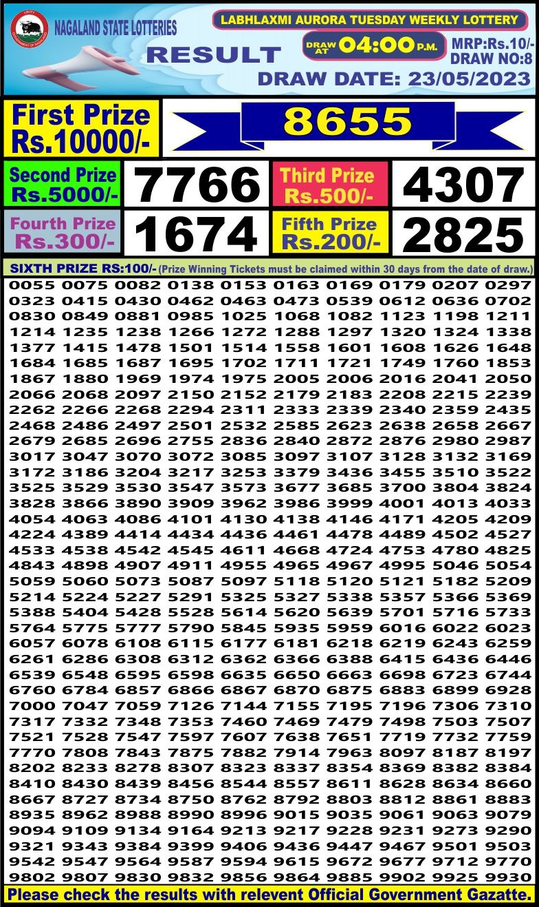 Lottery Result Today May 23, 2023