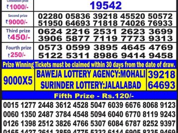 Lottery Result Today June 10, 2023