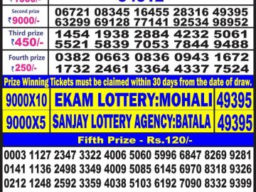 Lottery Result Today June 10, 2023