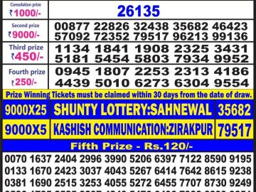 Lottery Result Today June 18, 2023