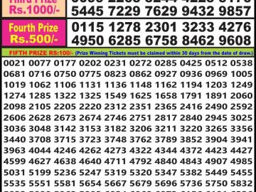 Lottery Result Today June 25, 2023