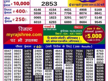 Lottery Result Today June 30, 2023