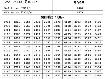 Lottery Result Today June 11, 2023