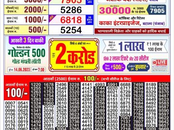 Lottery Result Today June 11, 2023