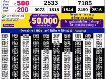 Lottery Result Today June 13, 2023