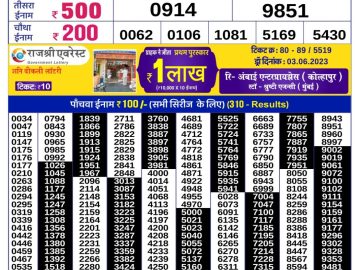 Lottery Result Today June 15, 2023