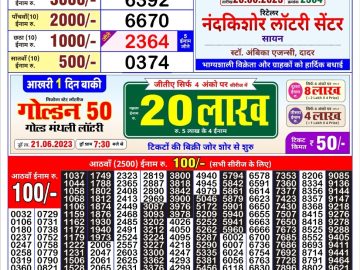 Lottery Result Today June 20, 2023