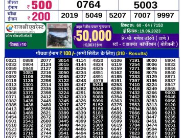 Lottery Result Today June 22, 2023