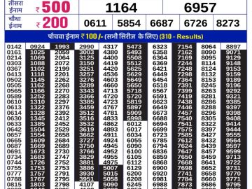 Lottery Result Today June 23, 2023