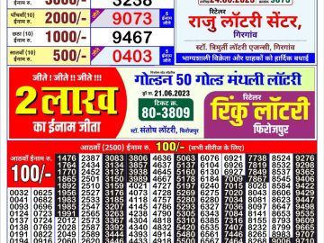 Lottery Result Today June 24, 2023