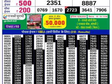 Lottery Result Today June 25, 2023