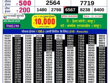 Lottery Result Today June 28, 2023