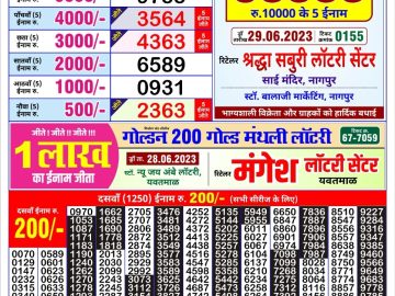 Lottery Result Today June 29, 2023