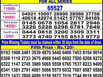 Lottery Result Today June 1, 2023