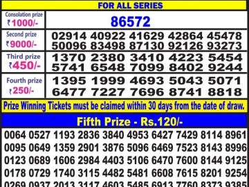 Lottery Result Today June 5, 2023