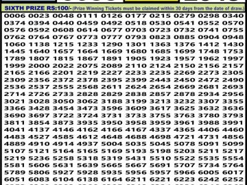 Lottery Result Today June 6, 2023