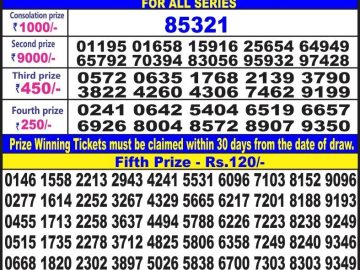 Lottery Result Today June 7, 2023