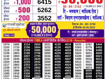 Lottery Result Today June 1, 2023