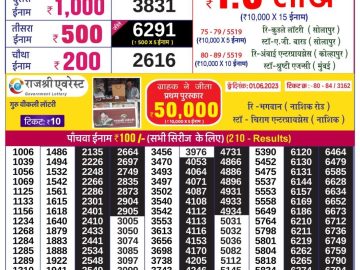 Lottery Result Today June 3, 2023