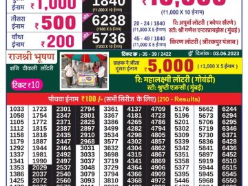 Lottery Result Today June 4, 2023