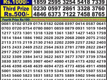 Lottery Result Today July 5, 2023