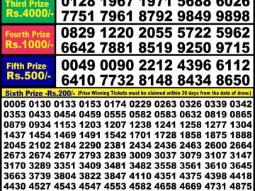 Lottery Result Today July 6, 2023