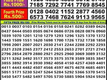 Lottery Result Today July 11, 2023