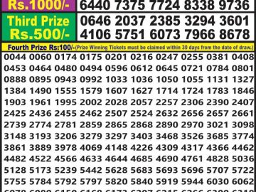 Lottery Result Today July 17, 2023