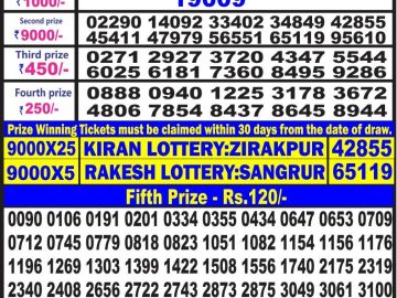 Lottery Result Today July 17, 2023