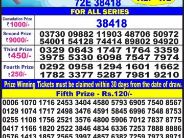 Lottery Result Today July 19, 2023