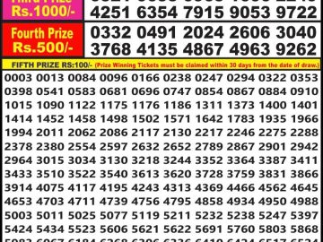 Lottery Result Today July 20, 2023