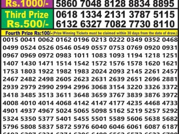 Lottery Result Today July 24, 2023