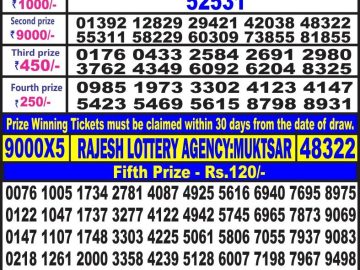 Lottery Result Today July 25, 2023