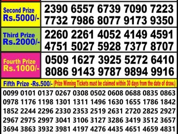 Lottery Result Today July 26, 2023