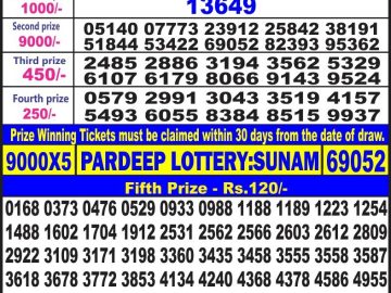 Lottery Result Today July 26, 2023