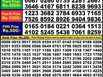 Lottery Result Today July 27, 2023