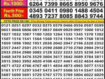 Lottery Result Today July 27, 2023