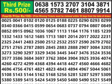 Lottery Result Today July 29, 2023