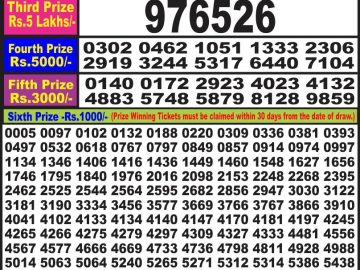 Lottery Result Today July 29, 2023