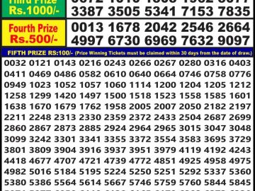 Lottery Result Today July 29, 2023