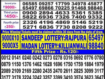 Lottery Result Today July 30, 2023