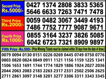 Lottery Result Today July 31, 2023