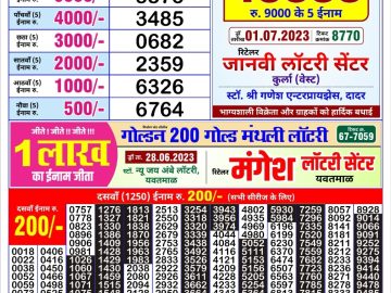 Lottery Result Today July 1, 2023