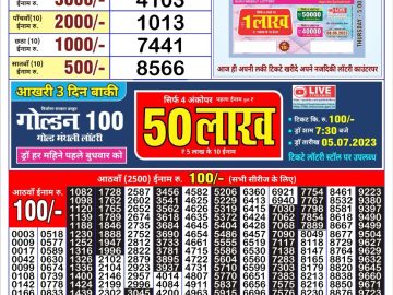 Lottery Result Today July 2, 2023